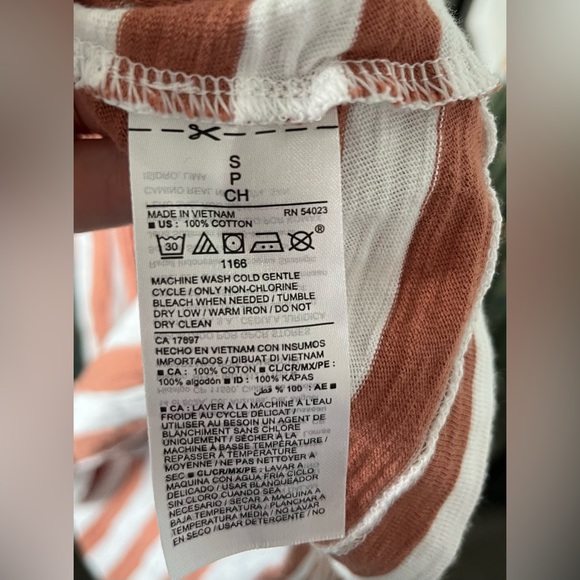 Old Navy Dress | Light Rust and White Striped | Size S - Picture 4 of 4